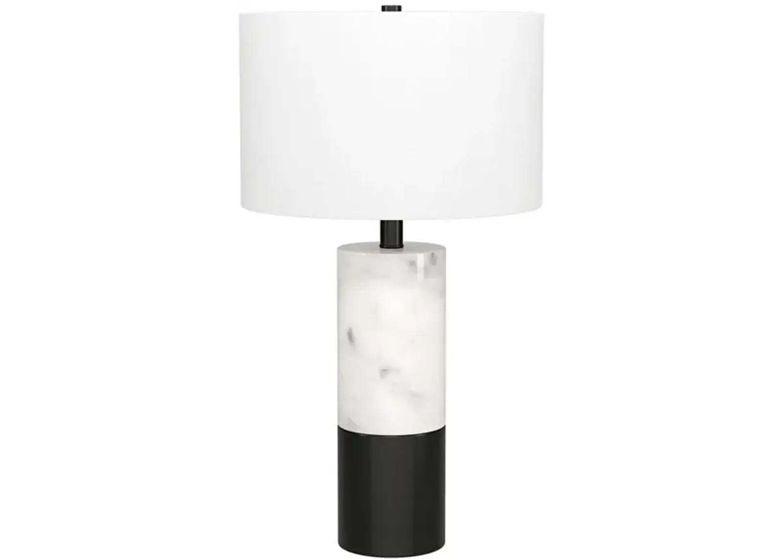 Liana Table Lamp in Marble/Black by Hudson & Canal