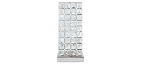 Crystal and Metal Table Lamp in Crystal by L&B Home Decor Inc
