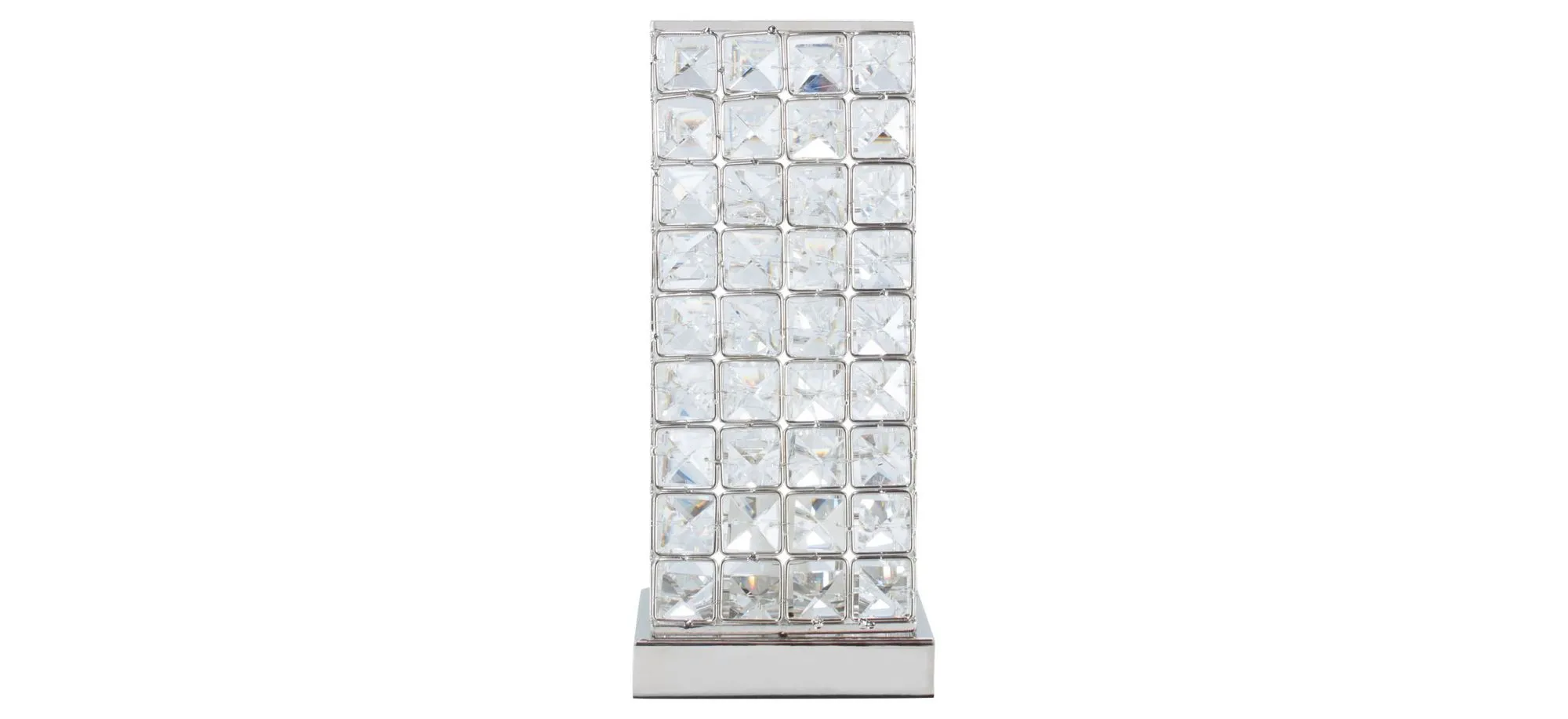 Crystal and Metal Table Lamp in Crystal by L&B Home Decor Inc
