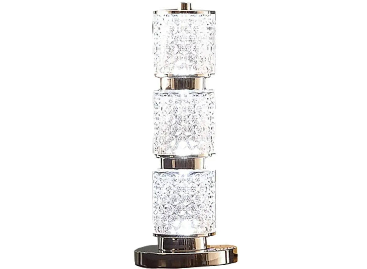 Galla Glass Table Lamp in Nickel by Anthony California