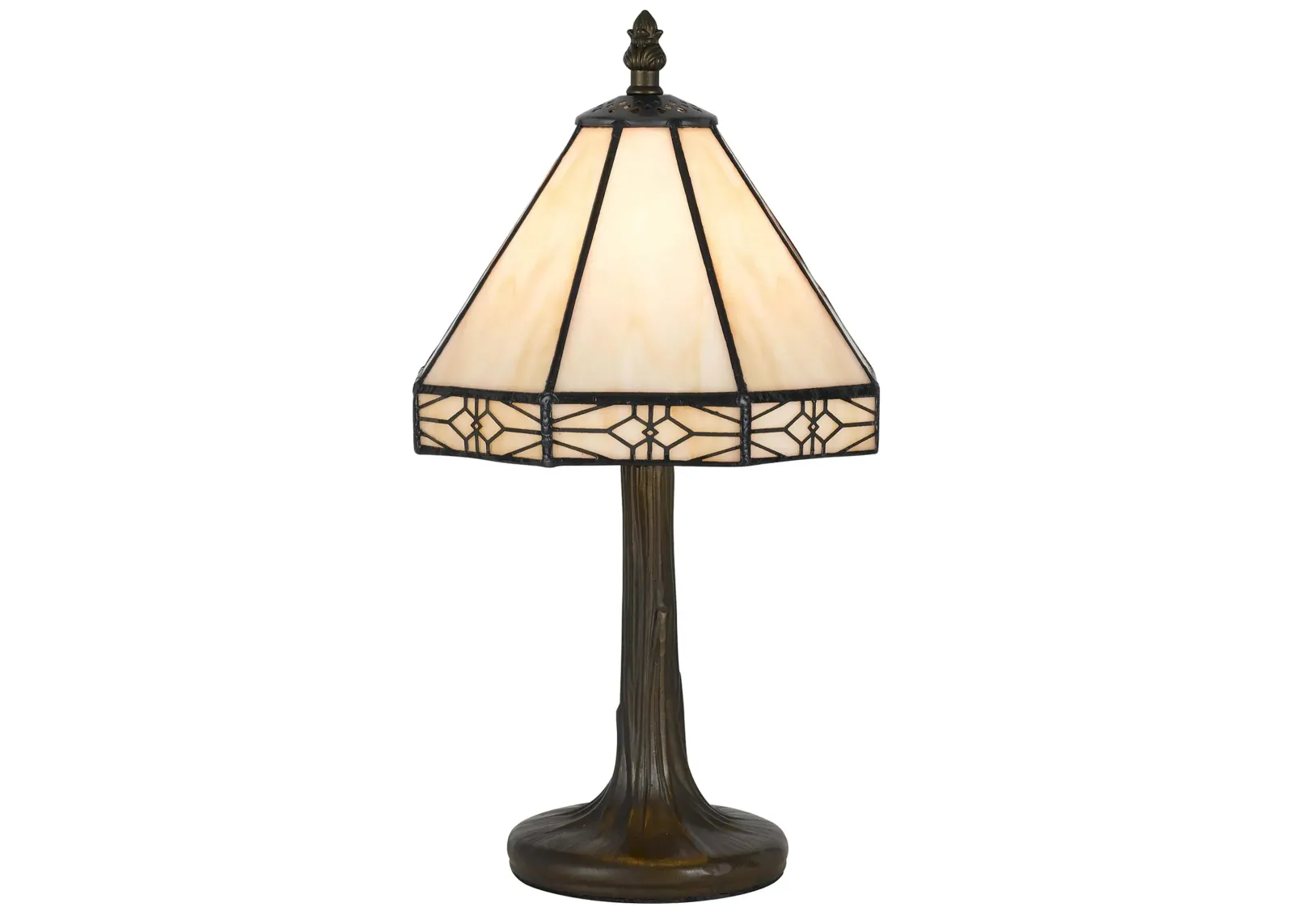 Tiffany Accent Lamp in Antique Brass by Cal Lighting