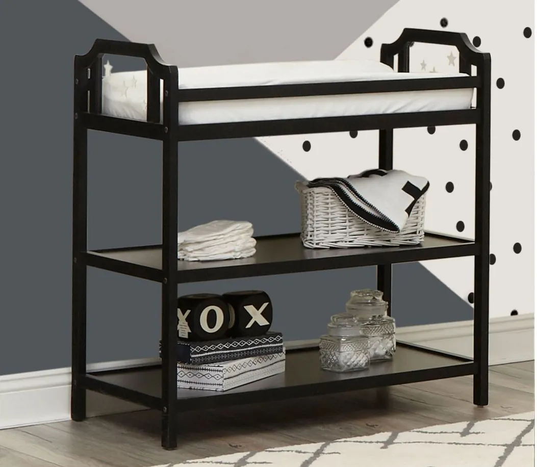 Celeste Changing Table in Black by Heritage Baby