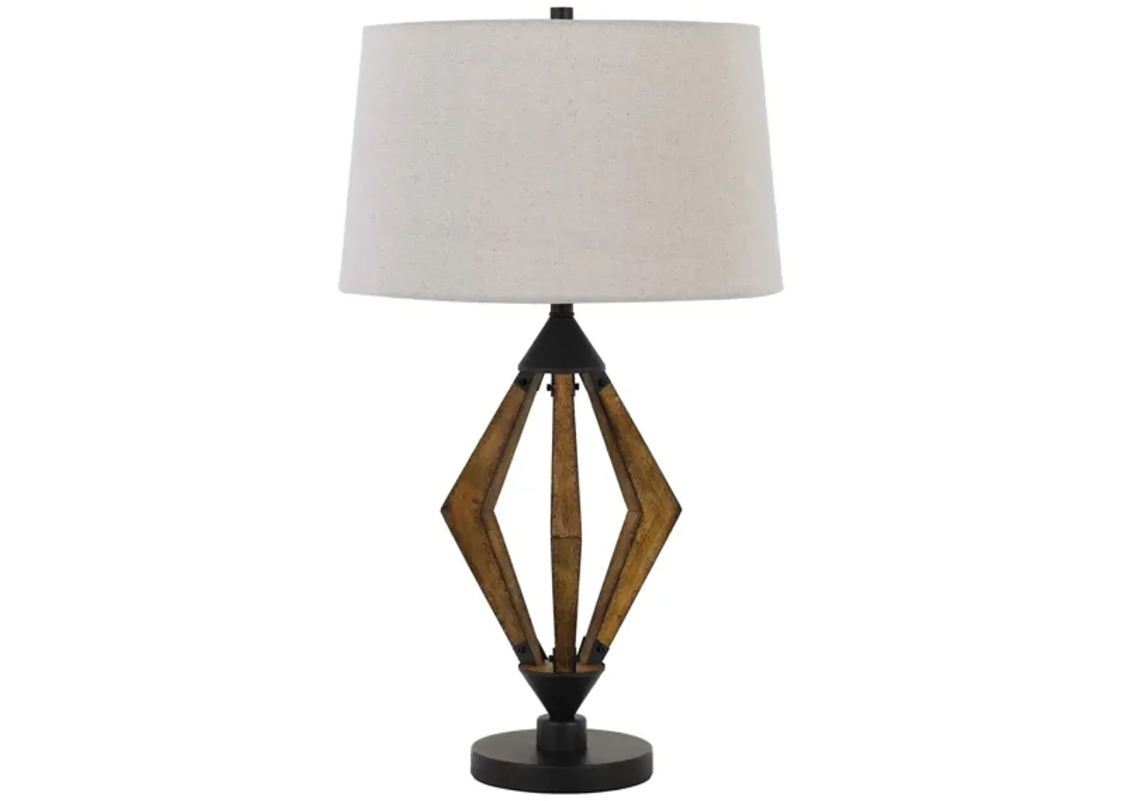 Valence Table Lamp in Black/Wood by Cal Lighting