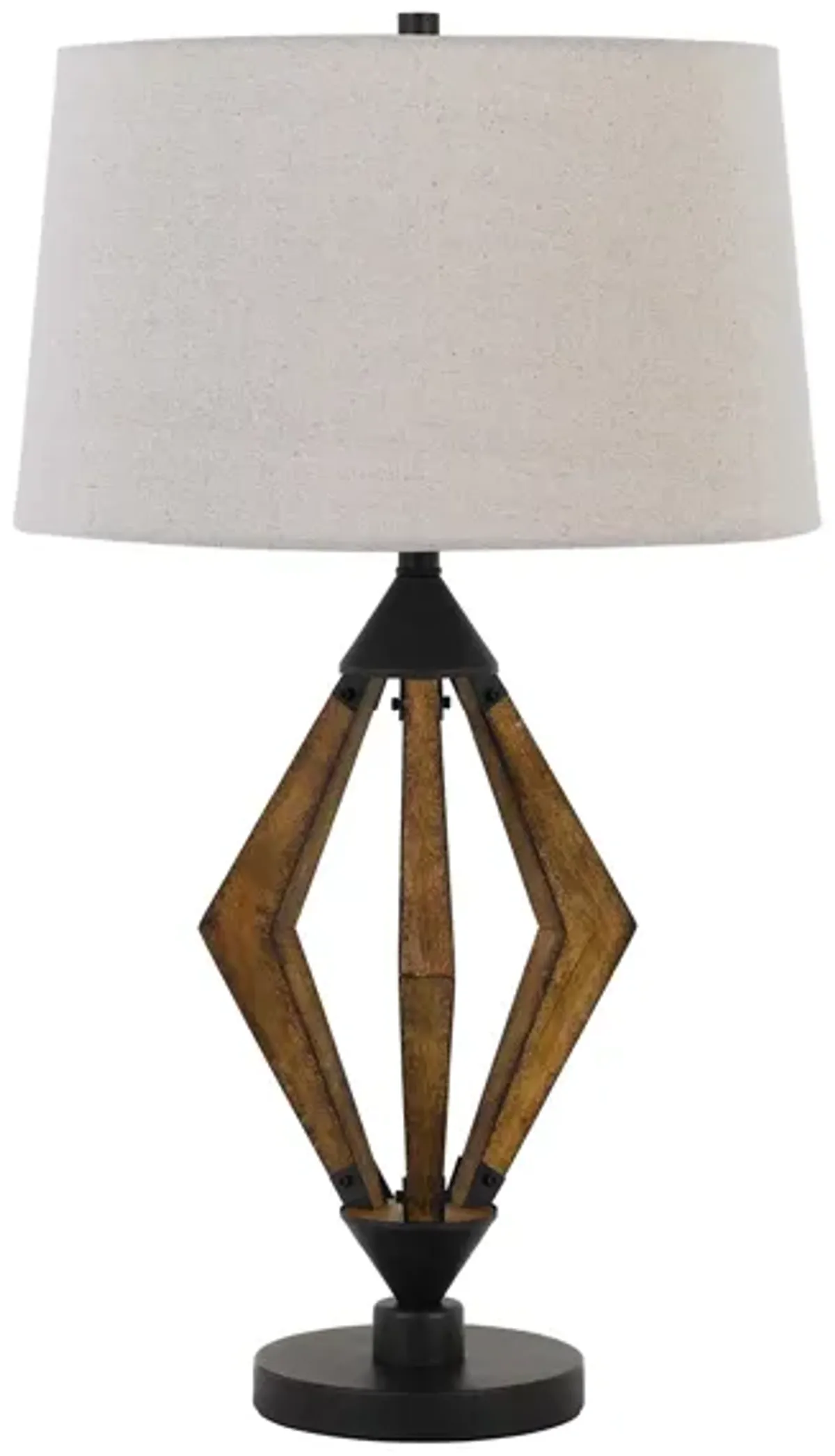 Valence Table Lamp in Black/Wood by Cal Lighting