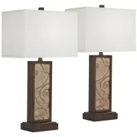 Treasure Cay Table Lamps- Set of 2 in Brown by Pacific Coast