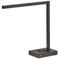 Aidan Wireless Charging LED Desk Lamp in Black by Adesso Inc