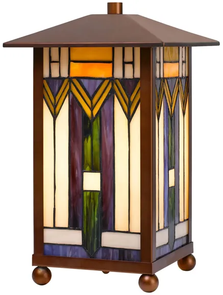 Tiffany Accent Lamp in Rust by Cal Lighting