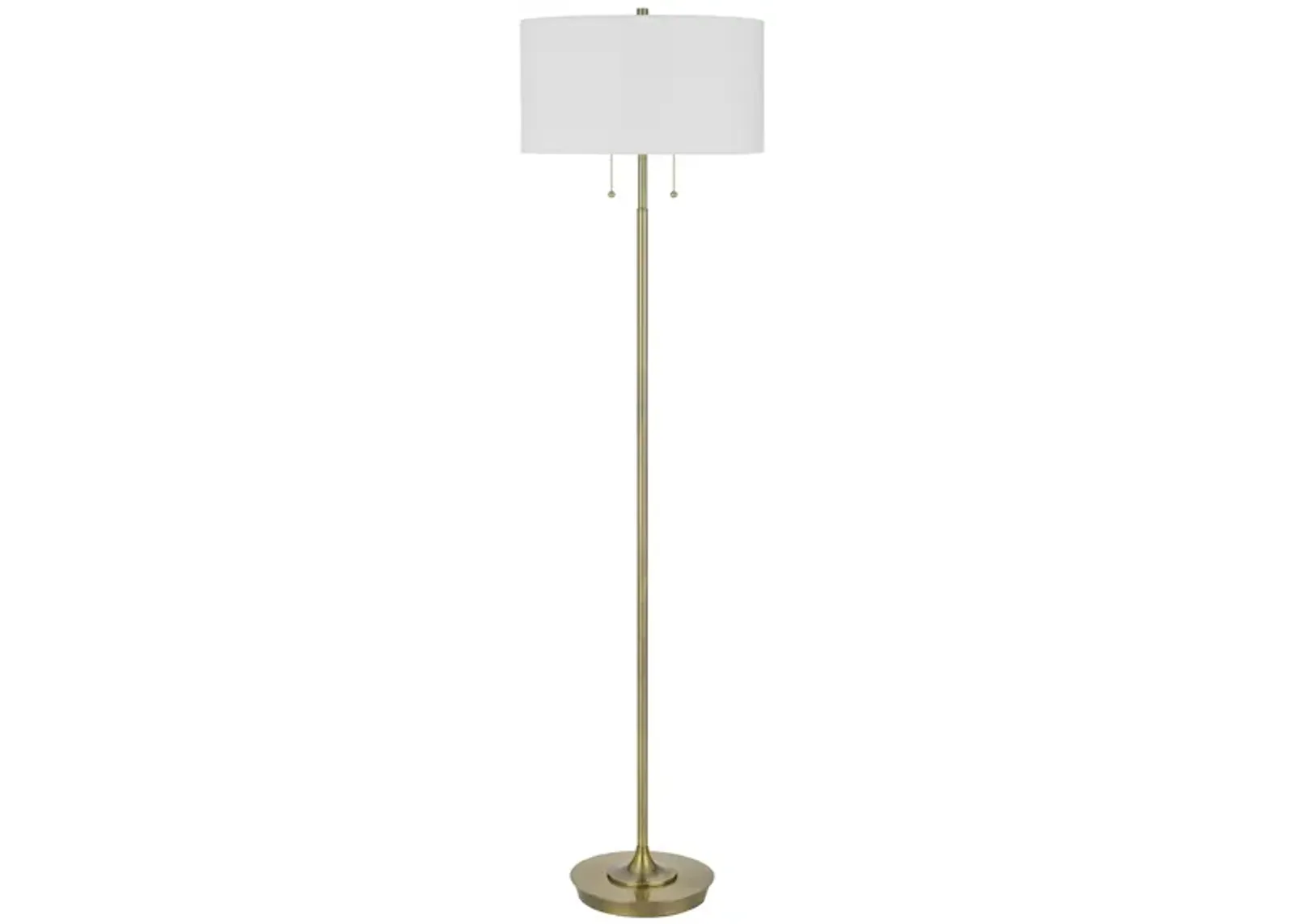 Kendal Floor Lamp in Antique Brass by Cal Lighting