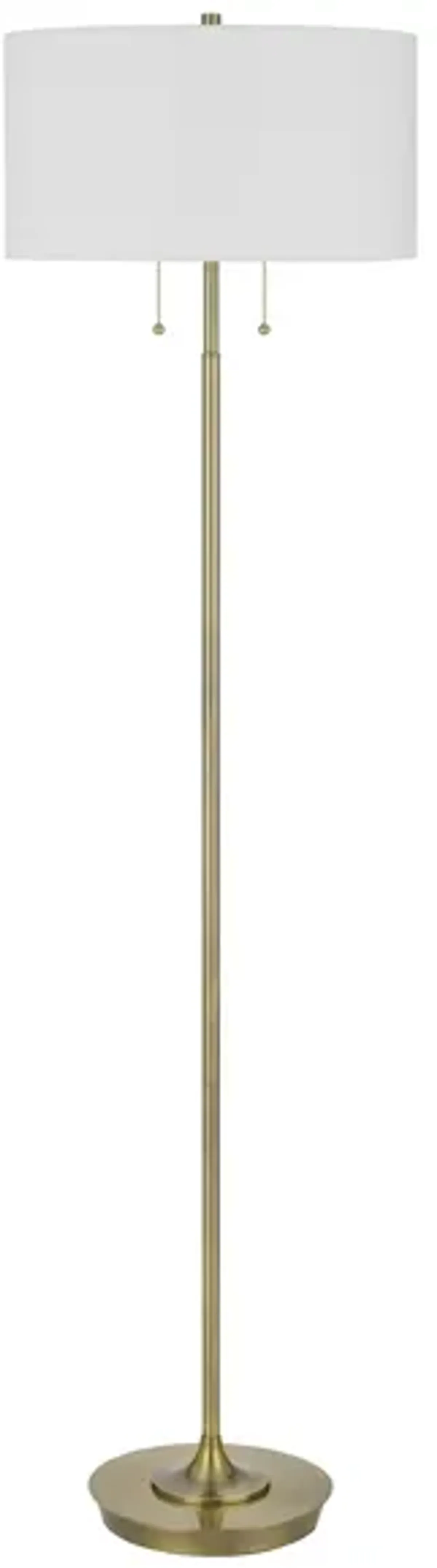 Kendal Floor Lamp in Antique Brass by Cal Lighting