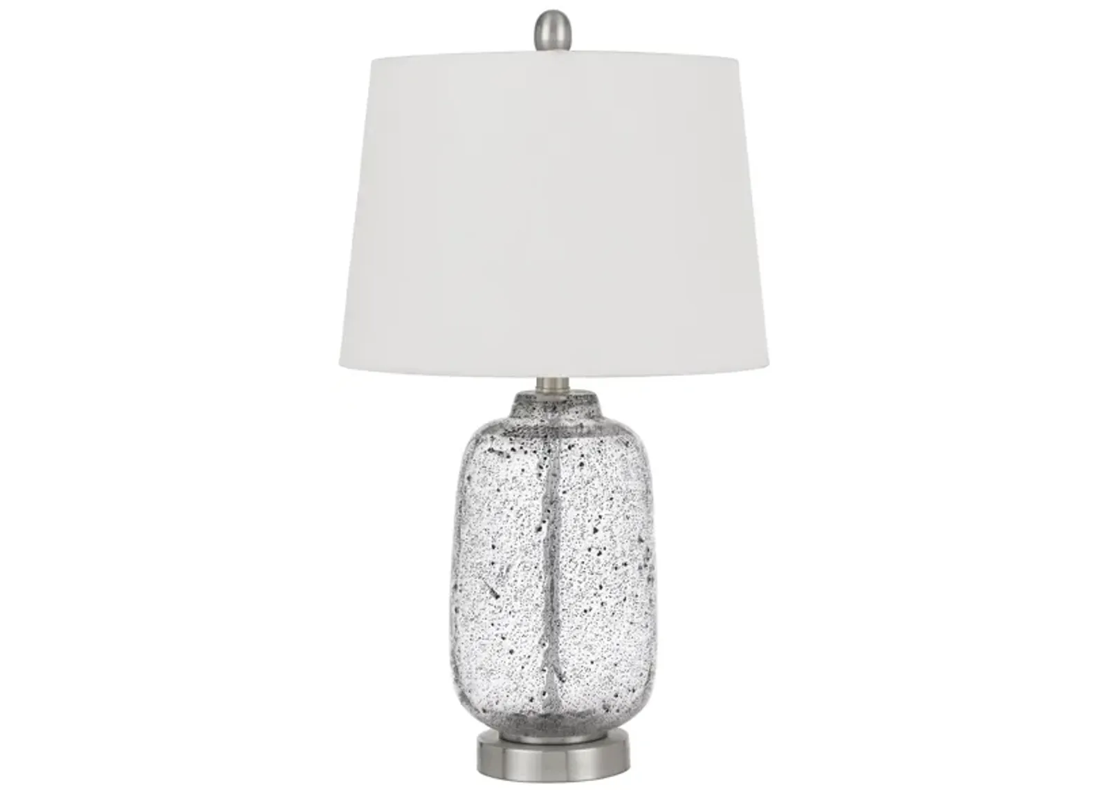 Solaro Distressed Table Lamp in Brushed Steel/Glass by Cal Lighting