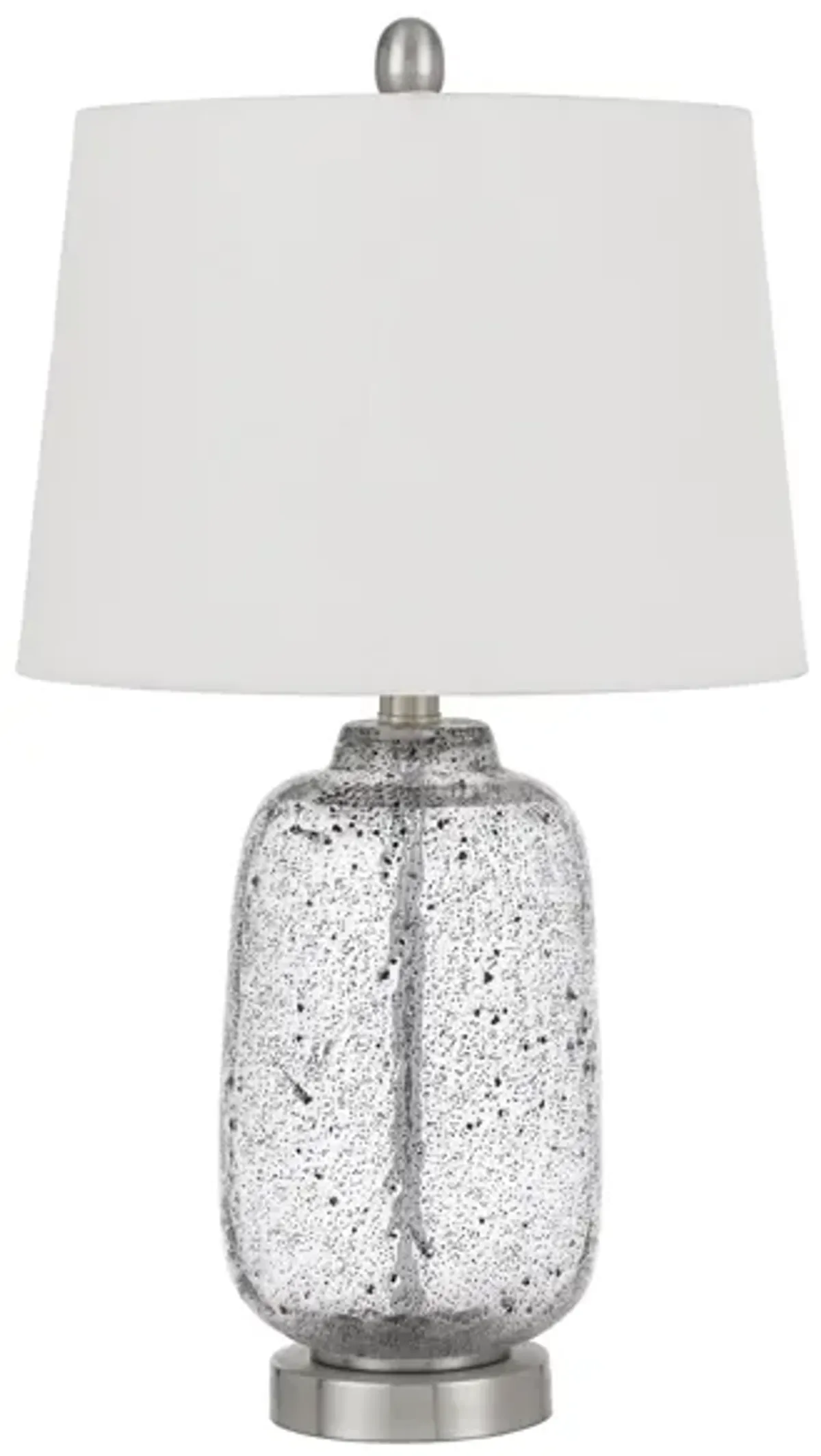 Solaro Distressed Table Lamp in Brushed Steel/Glass by Cal Lighting