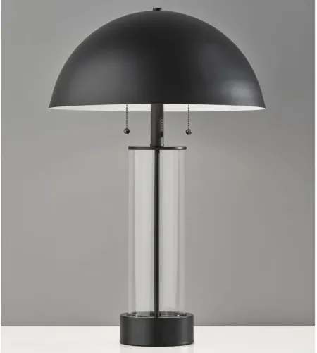 Troy Table Lamp in Black & Clear Glass by Adesso Inc