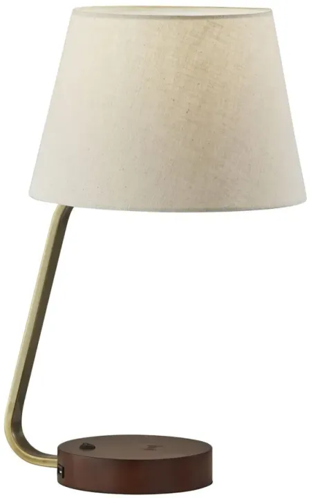 Louie Wireless Charging Table Lamp in Antique Brass by Adesso Inc