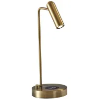 Kaye Wireless Charging LED Desk Lamp in Brass by Adesso Inc