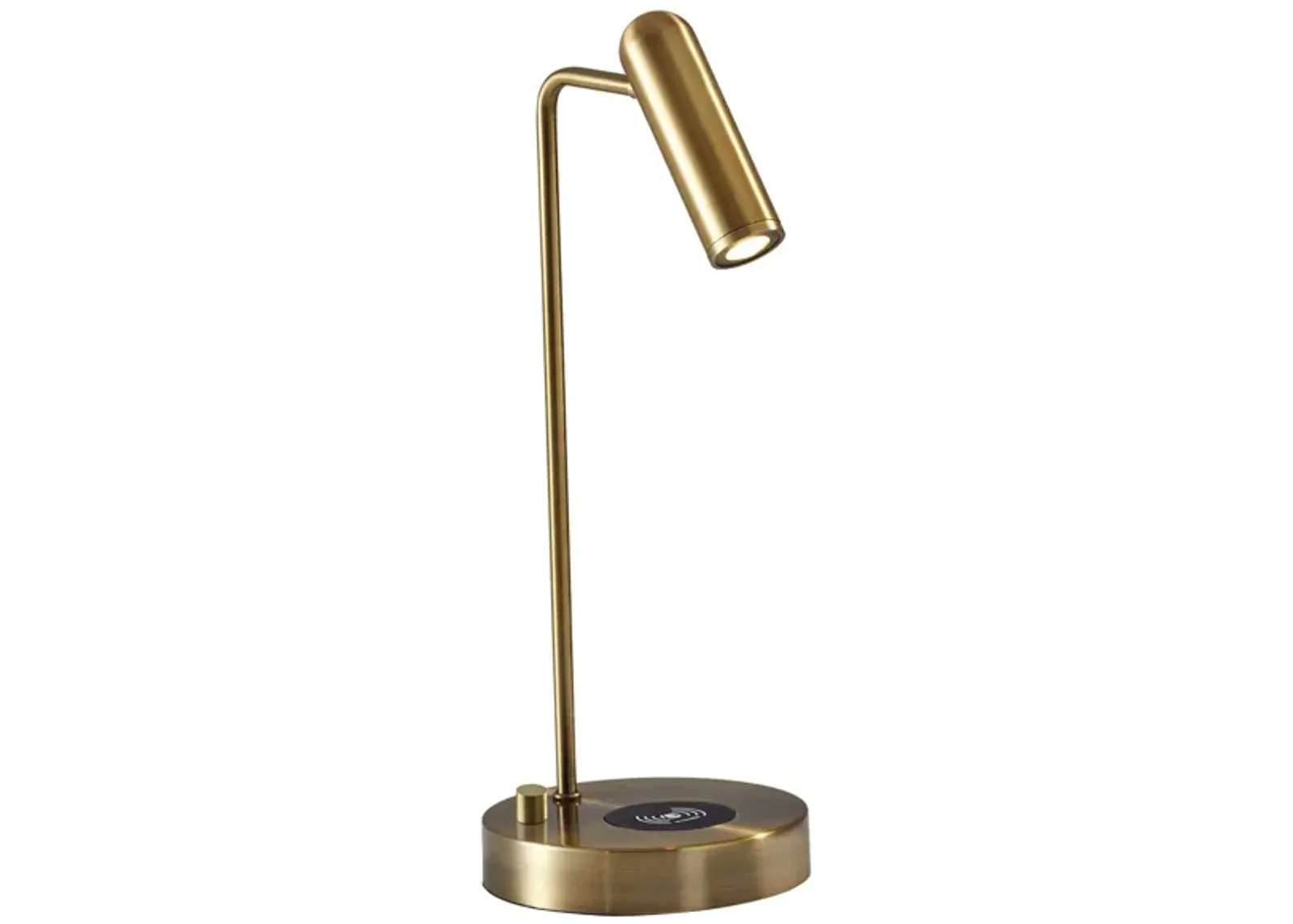 Kaye Wireless Charging LED Desk Lamp in Brass by Adesso Inc