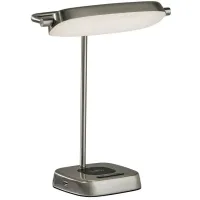 Radley LED Charge Desk Lamp in Brushed Steel by Adesso Inc