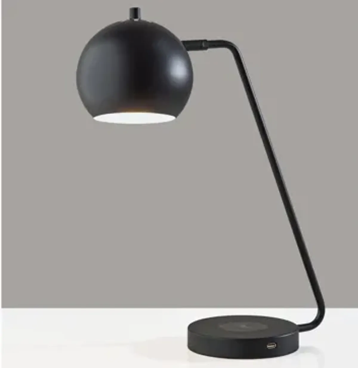 Emerson Wireless Charging Desk Lamp in Black by Adesso Inc