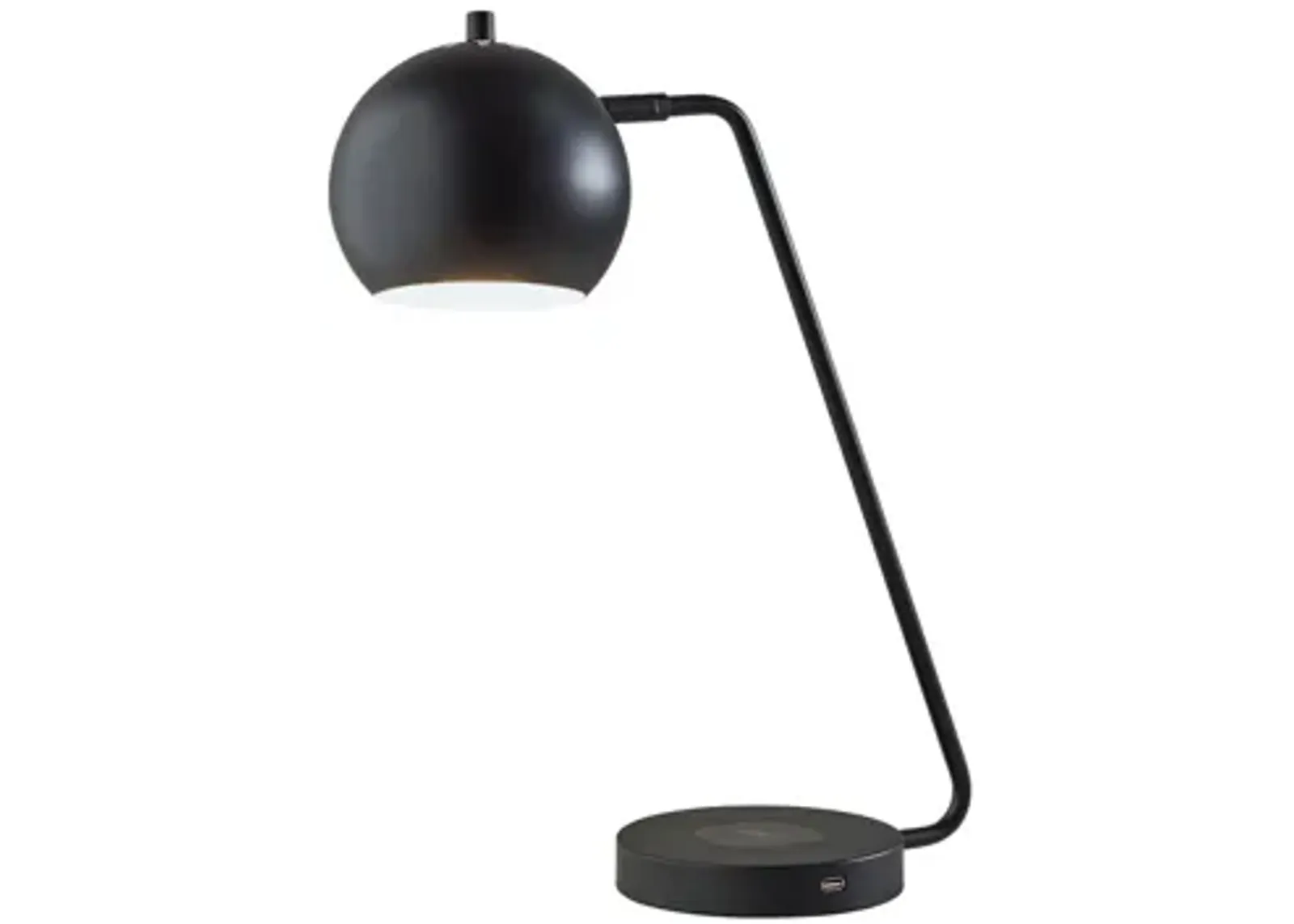 Emerson Wireless Charging Desk Lamp in Black by Adesso Inc