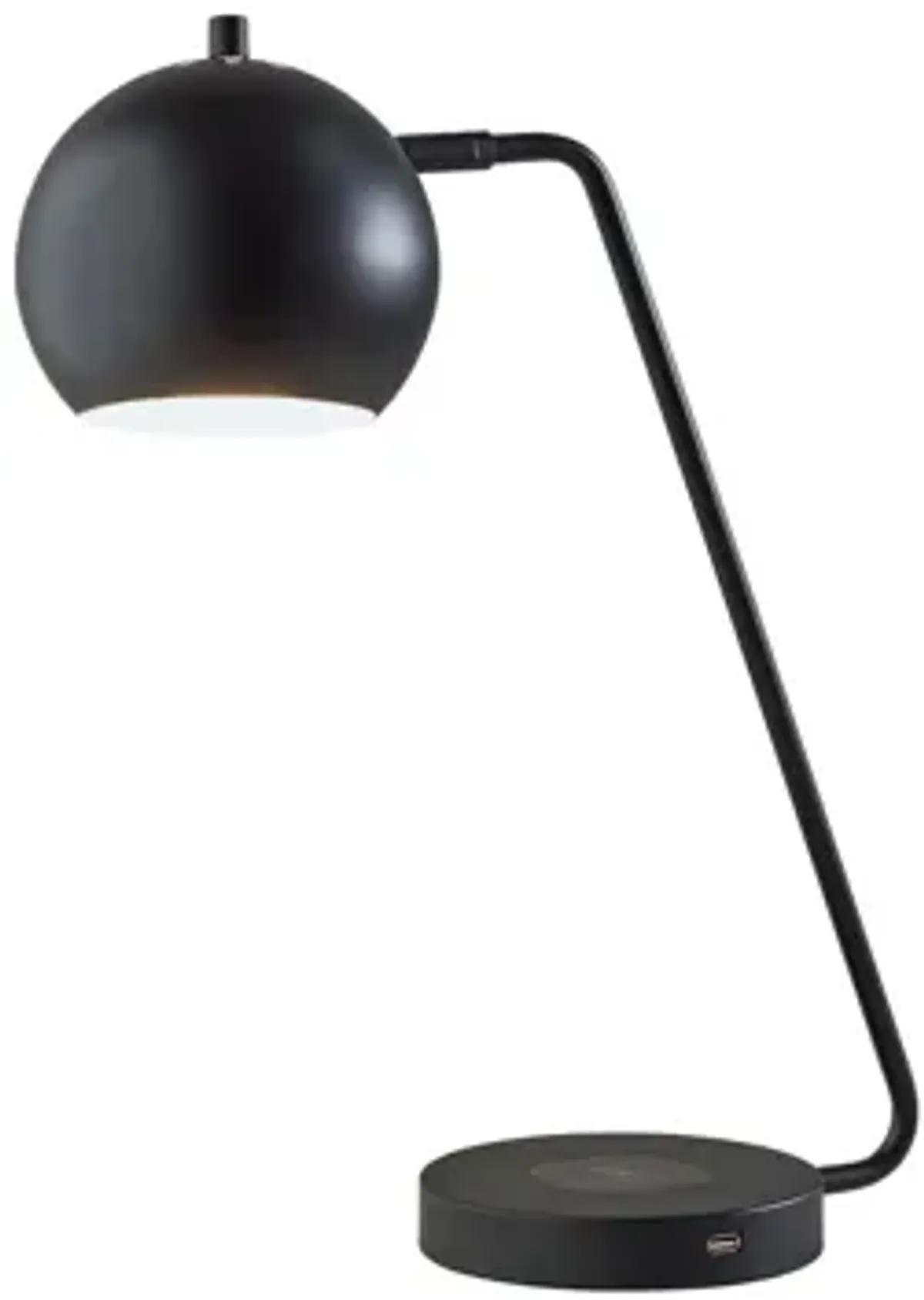 Emerson Wireless Charging Desk Lamp in Black by Adesso Inc