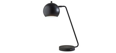 Emerson Wireless Charging Desk Lamp in Black by Adesso Inc
