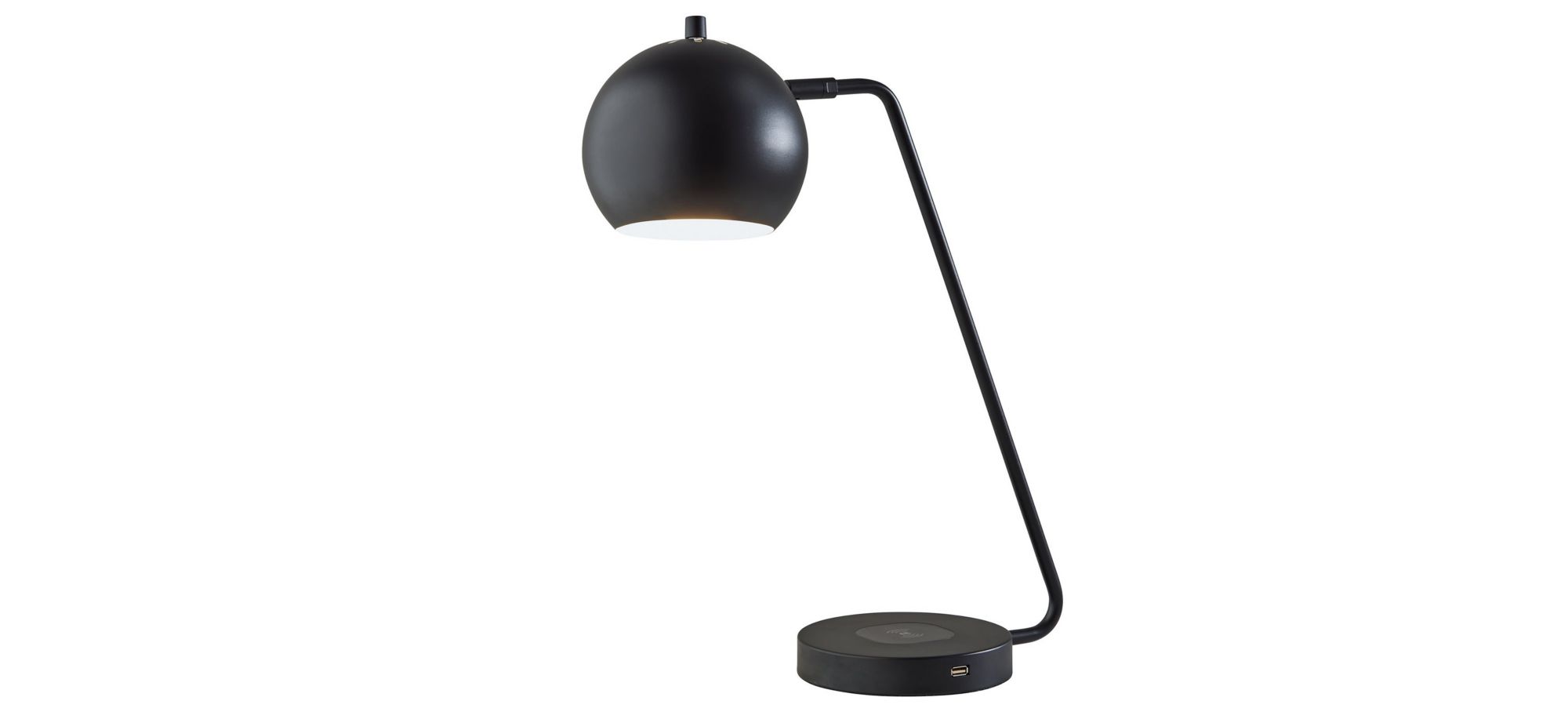 Emerson Desk Lamp w/ Wireless Charging in Black by Adesso Inc