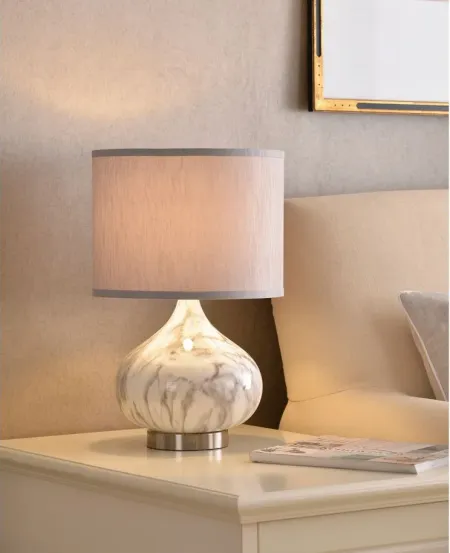 Annalie Accent Lamp in Marble by Kenroy/Hunter Lighting