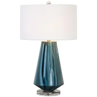 Pescara Table Lamp in Teal-Gray Glass by Uttermost