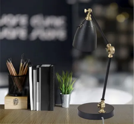 Boston Desk Lamp in Black by Adesso Inc