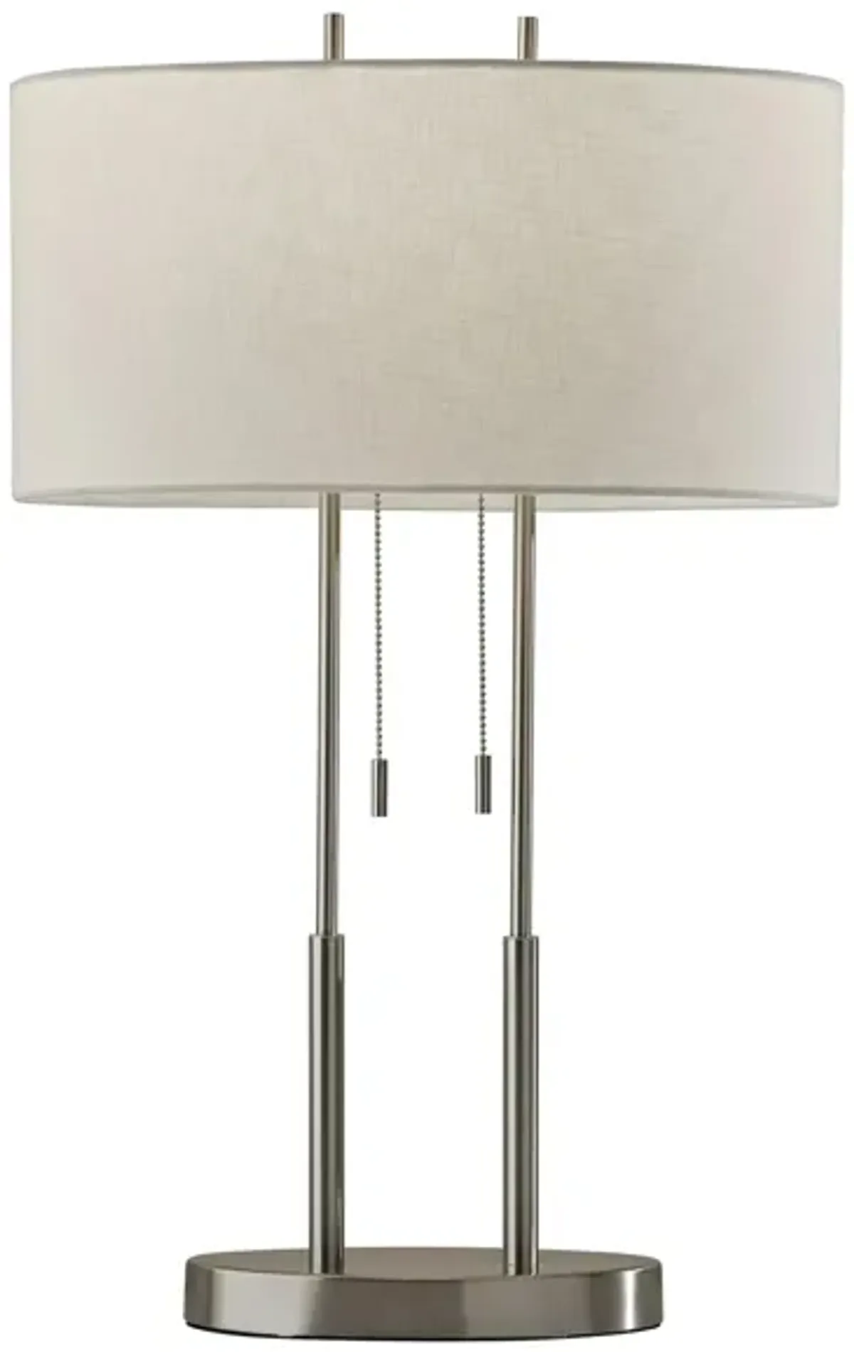 Duet Table Lamp in Brushed Steel by Adesso Inc