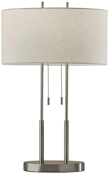 Duet Table Lamp in Brushed Steel by Adesso Inc