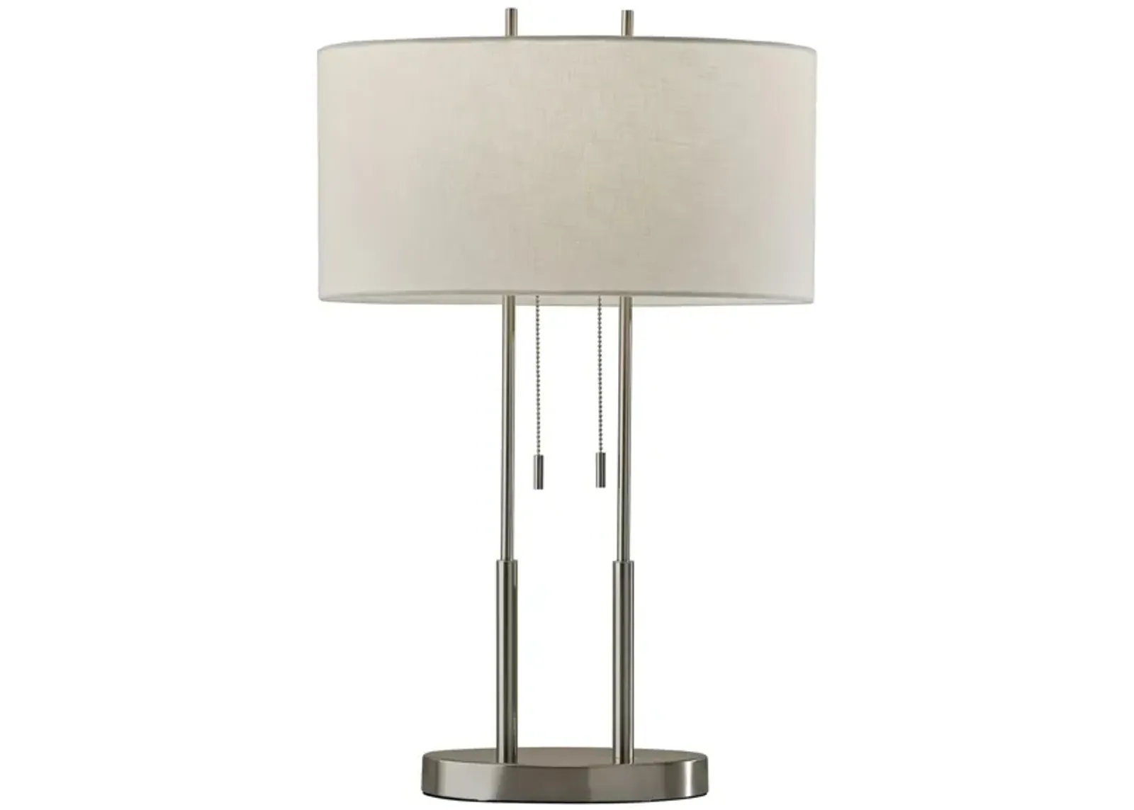 Duet Table Lamp in Brushed Steel by Adesso Inc