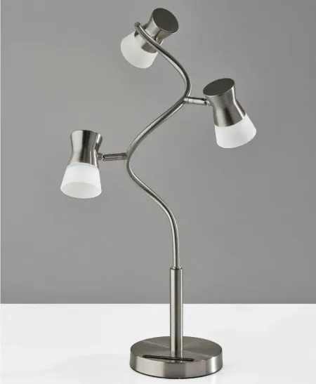 Cyrus Table Lamp in Brushed Steel by Adesso Inc