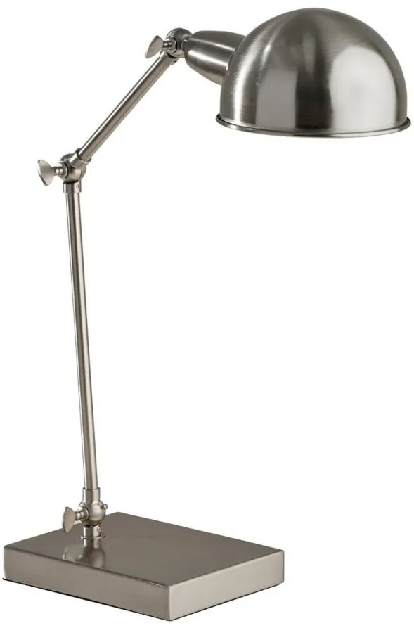 Pharmacy Desk Lamp in Brushed Steel by Adesso Inc