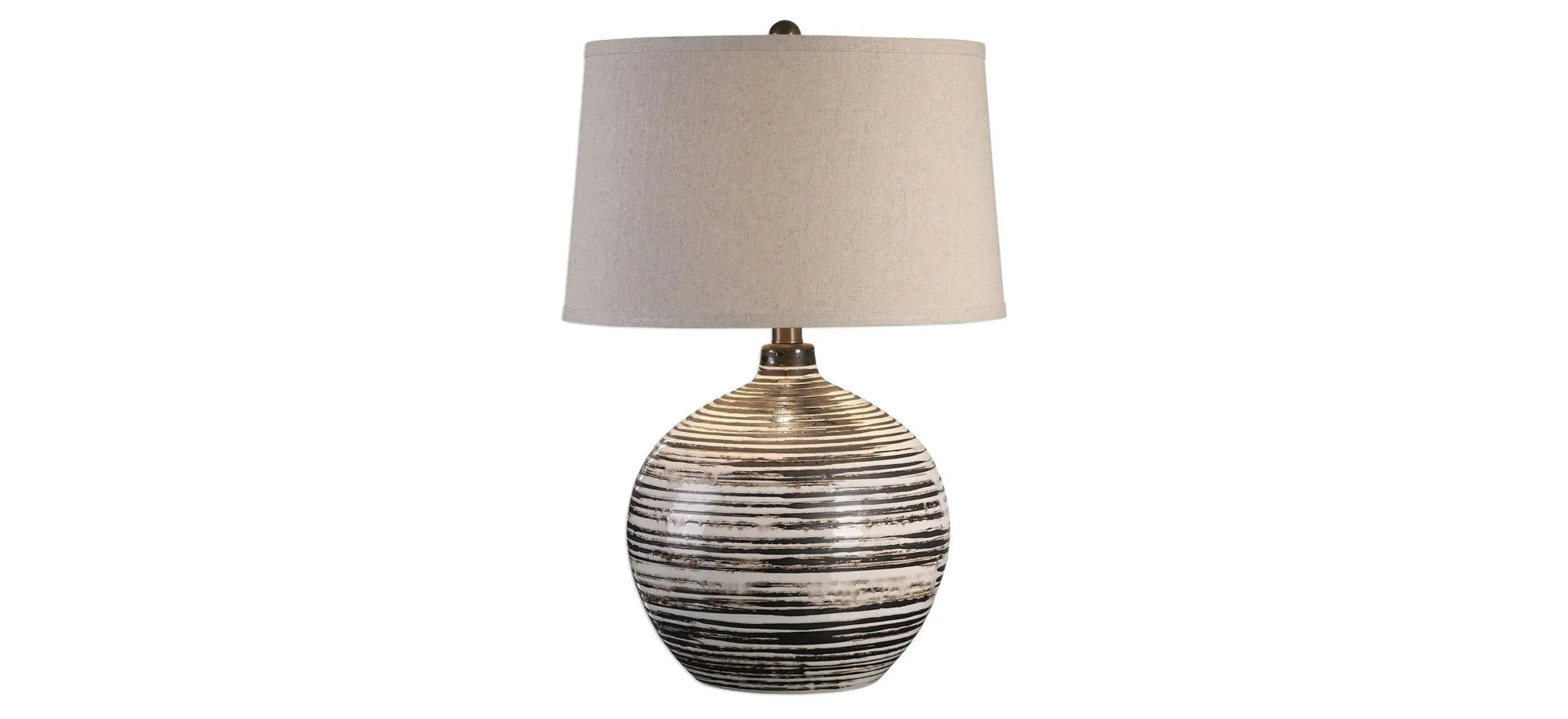 Bloxom Table Lamp in Dark Mocha-Bronze Glaze by Uttermost