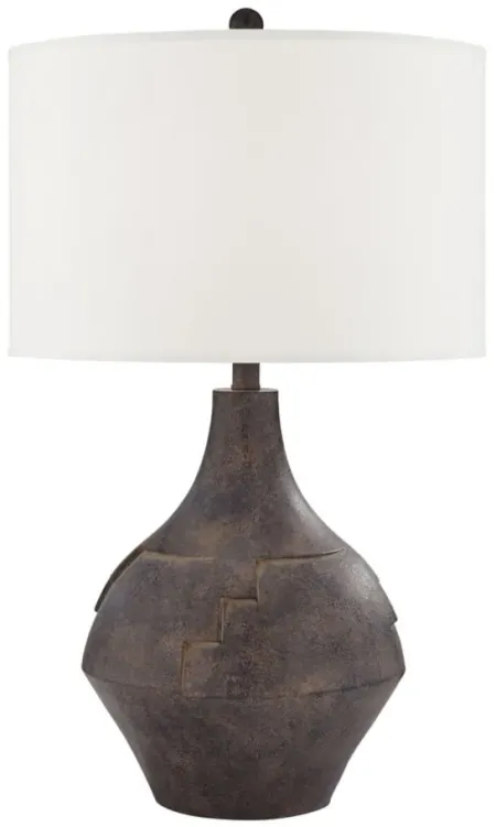 Mila Table Lamp in White;Brown by Pacific Coast