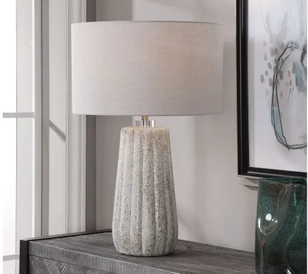 Pikes Table Lamp in Stone-Ivory by Uttermost