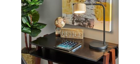 Roman LED Desk Lamp in Black by Adesso Inc