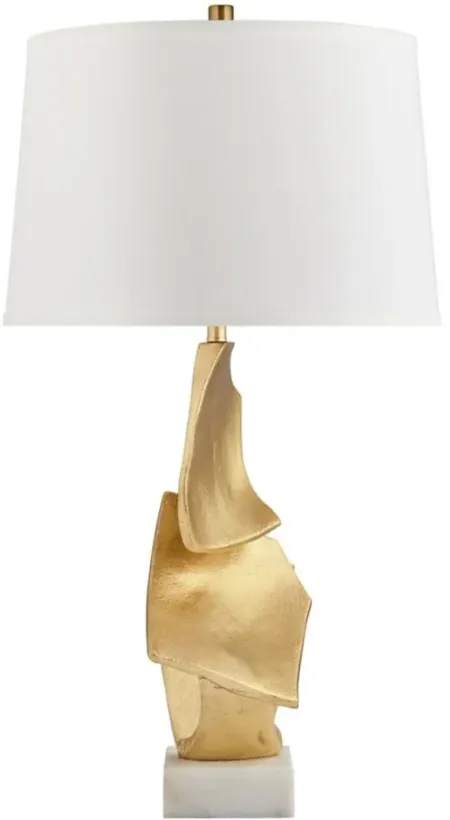 Nelya Table Lamp in Gold Leaf by Pacific Coast