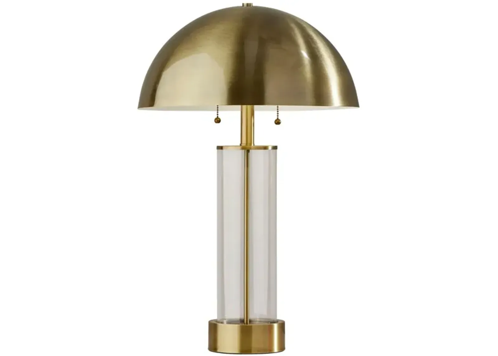 Troy Table Lamp in Antique Brass & Clear Glass by Adesso Inc