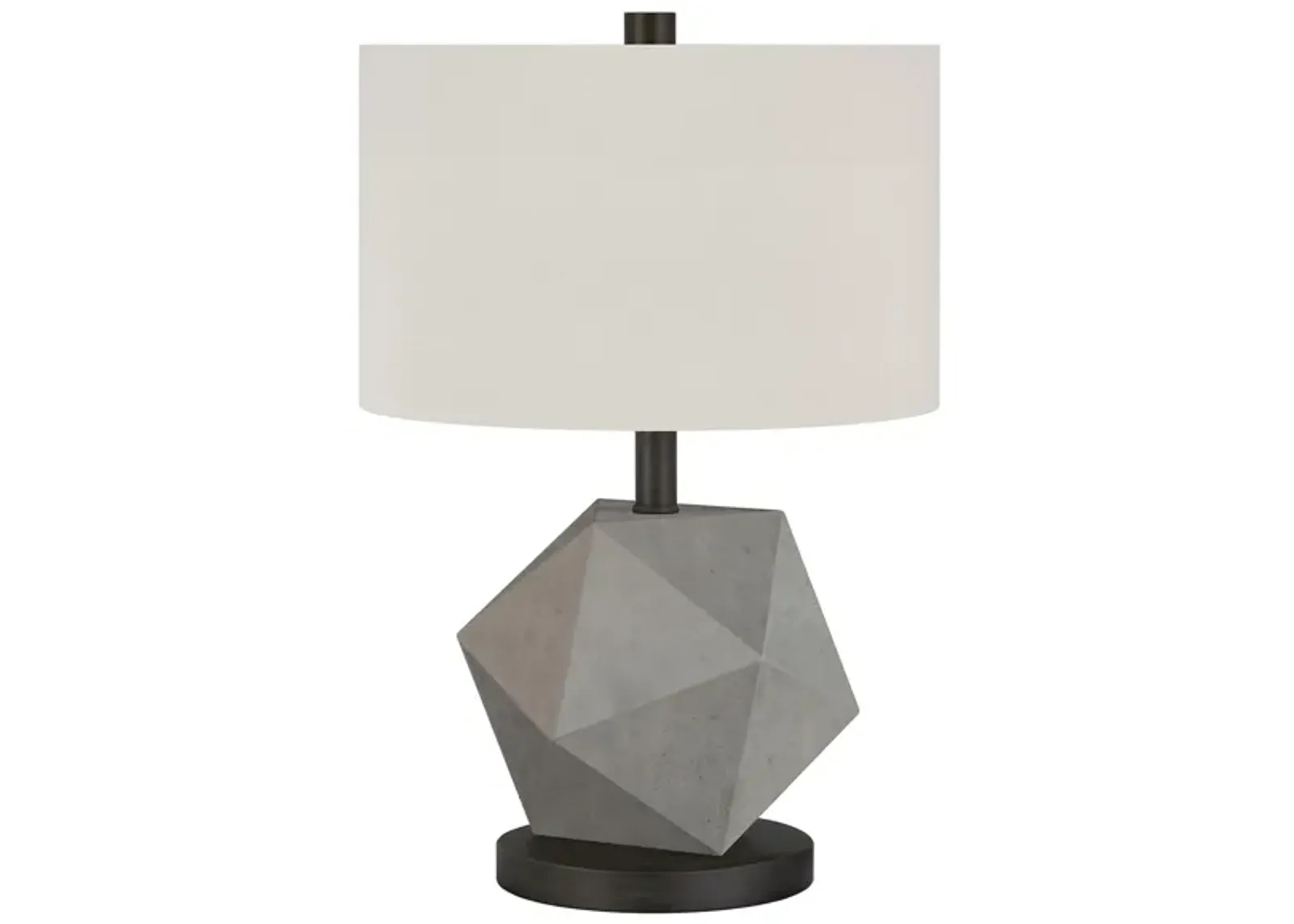 Minke Concrete Table Lamp in Concrete/Blackened Bronze by Hudson & Canal