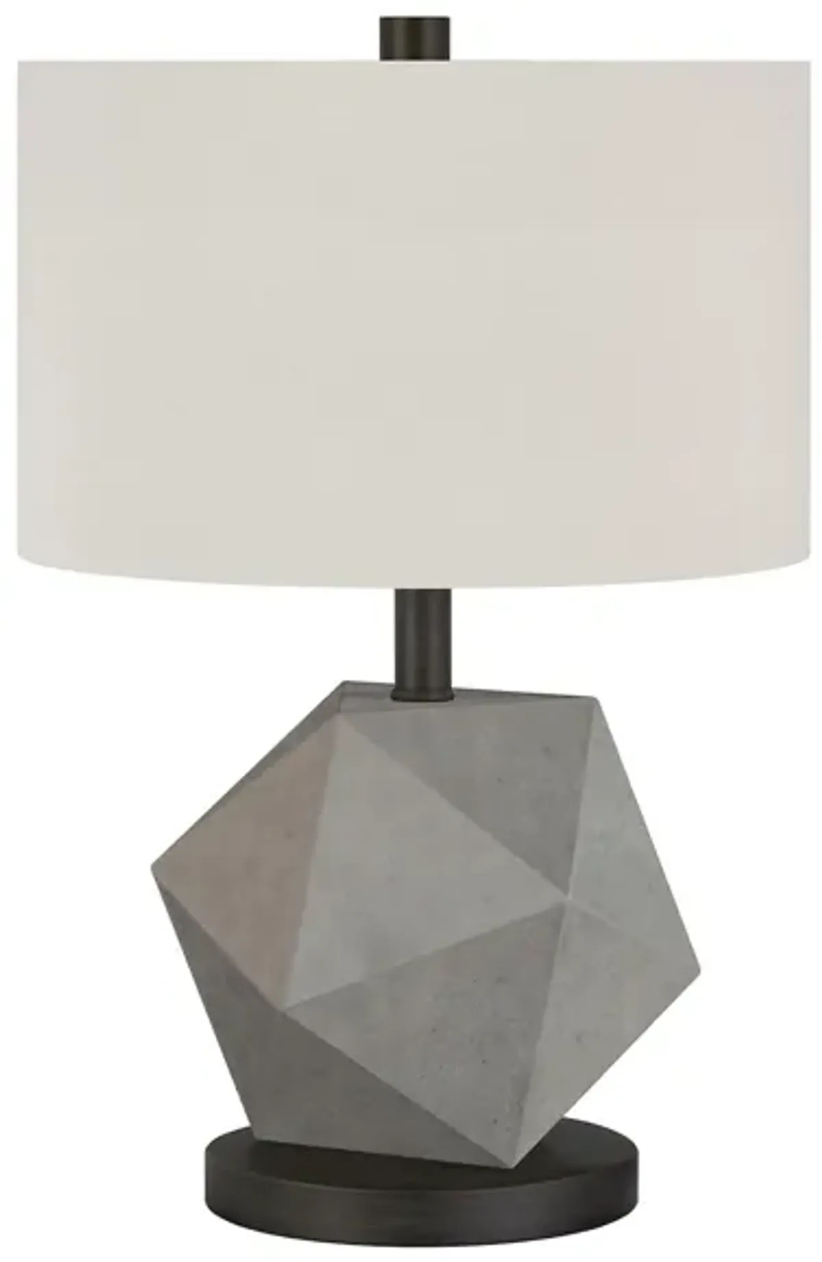 Minke Concrete Table Lamp in Concrete/Blackened Bronze by Hudson & Canal