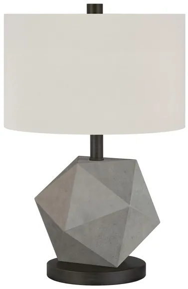 Minke Concrete Table Lamp in Concrete/Blackened Bronze by Hudson & Canal