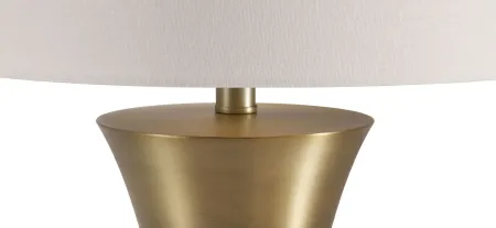 Ismet Hourglass Table Lamp in Antique Brass by Hudson & Canal
