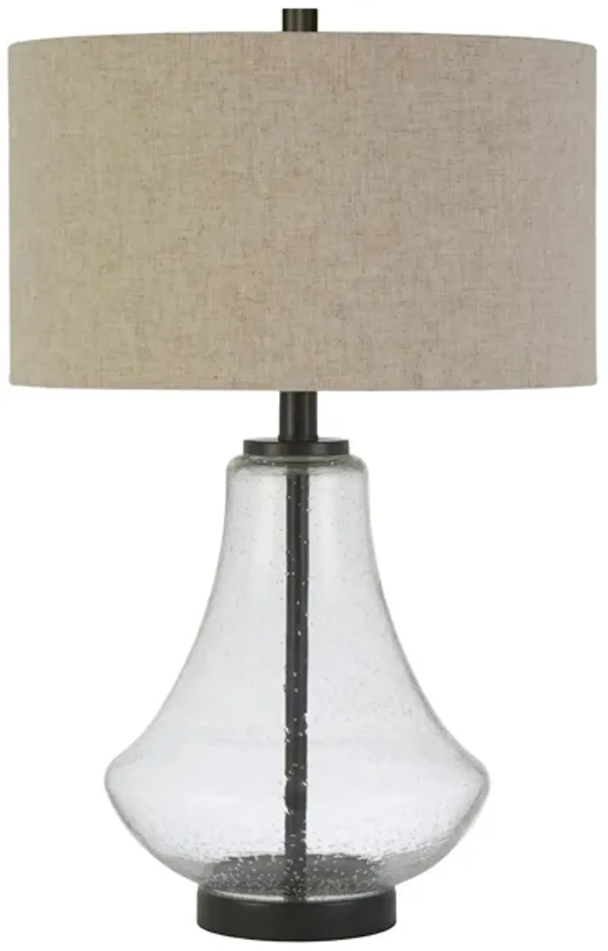 Marcas Seeded Glass Table Lamp in Seeded Glass/Antique Bronze by Hudson & Canal