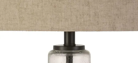 Marcas Seeded Glass Table Lamp in Seeded Glass/Antique Bronze by Hudson & Canal