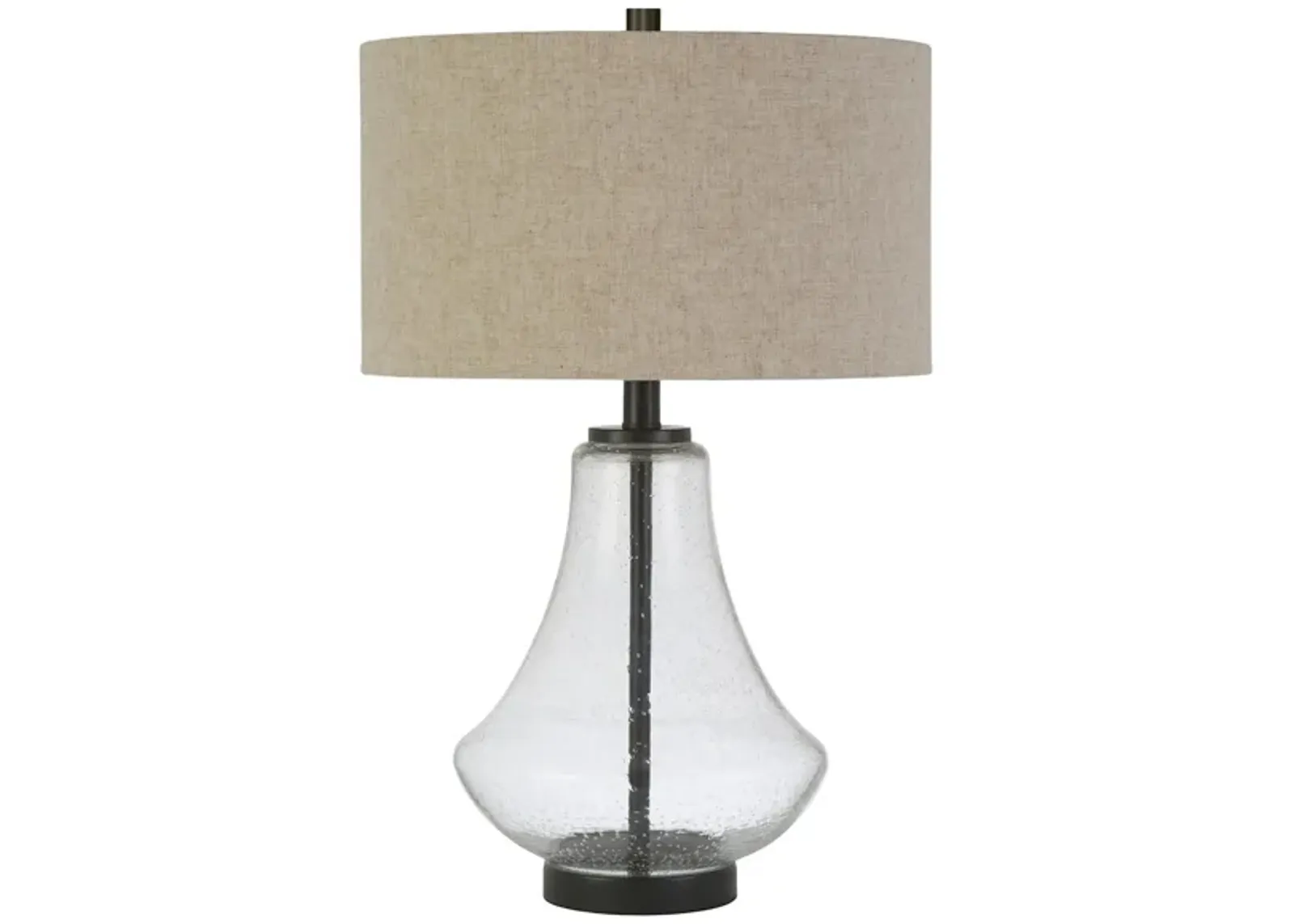 Marcas Seeded Glass Table Lamp in Seeded Glass/Antique Bronze by Hudson & Canal