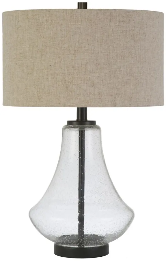 Marcas Seeded Glass Table Lamp in Seeded Glass/Antique Bronze by Hudson & Canal