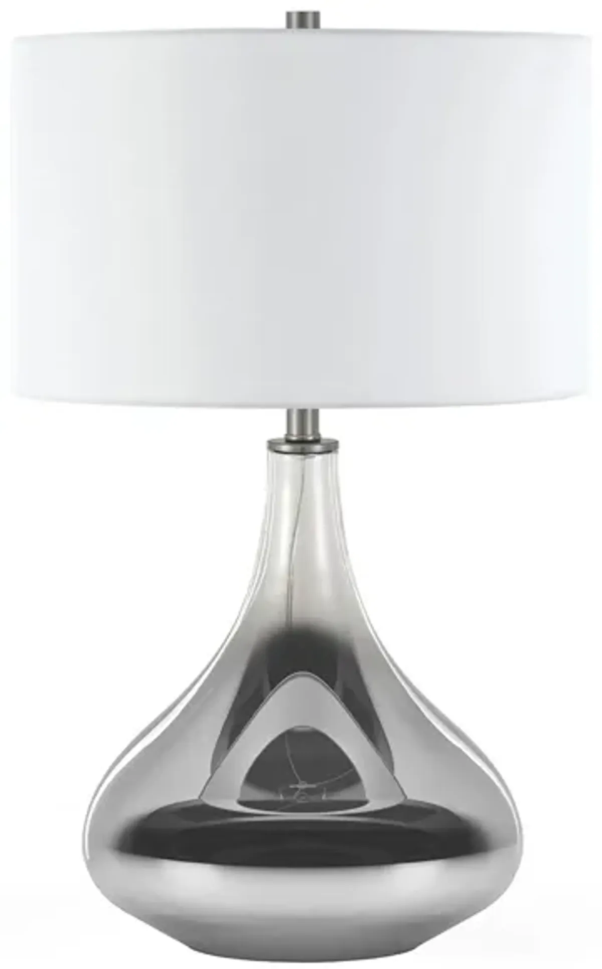 Valeria Glass Table Lamp in Smoked Chrome Glass by Hudson & Canal