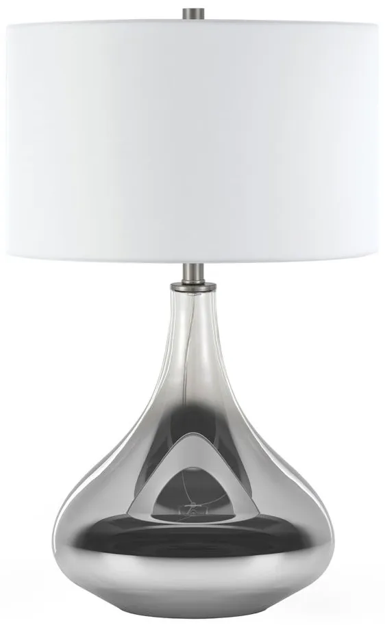 Valeria Glass Table Lamp in Smoked Chrome Glass by Hudson & Canal