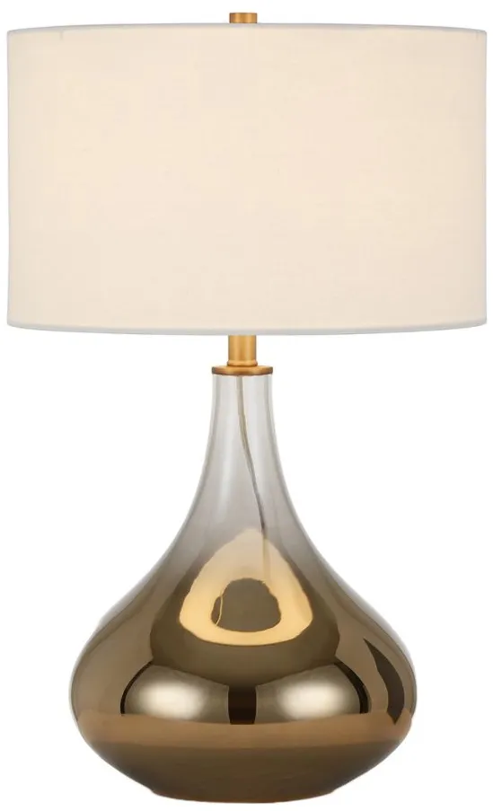 Valeria Glass Table Lamp in Ombre Brass Glass by Hudson & Canal